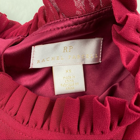 NWT Rachel Parcell Feminine Red Ruffle Top - Picture 10 of 13